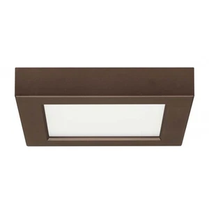 10.5w 5.5-in Flush Mount LED Fixture 3000K Square Shape Bronze Finish 120v - Picture 1 of 6