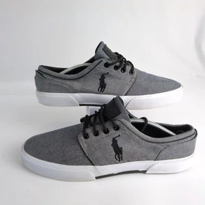 Polo Ralph Lauren Para hombres 12D Gris Cambray Faxon Zapatillas bajas de lona Zapatos - Imagen 1 de 9