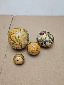 Vintage Satzkugeln Holz alte Welt Matroschka handbemalt - Bild 1 von 24