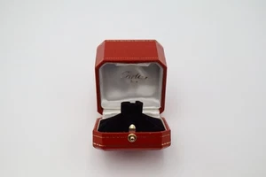 Cartier Red Ring Box Authentic Vintage Jewelry Case Paris 4203 Velvet Interior - Picture 1 of 9
