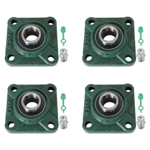 4 PCS UCF205-16 Solid Base Pillow Block Flange Bearing 1" Bore 4 Bolt - Picture 1 of 20