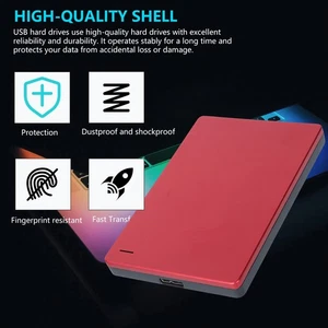 1/2/4TB USB 3.0 Portable HDD - Quick Transfer, Slim Design, Universal für PC/Mac - Bild 1 von 13