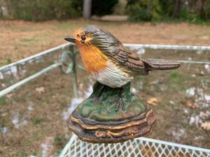 Antique Cast Iron Bird on Perch Door Stop ORIGINAL PAINT 4" Tall 4.5" Wide Small - Picture 1 of 21