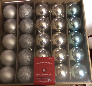 Wondershop Ornament Set Shatter Resistant Hooks Included  - Picture 1 of 1