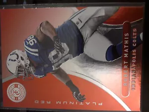 2012 Panini Totalmente Certificato #15 Robert Mathis Rosso Platino SP - Foto 1 di 1