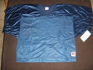 NEU ERWACHSENE Wilson Bullauge Mesh Training Fußball Trikot MARINEBLAU F7785 Gürtel Lgt - Bild 1 von 6