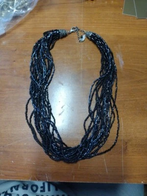 Nuevo de Lote Antiguo Collar de Cuentas Negro de Coldwater Creek Foto 1 de 4