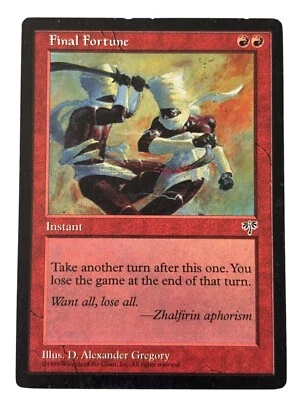MTG Final Fortune Mirage Light Play LP Regular Vintage Old School Magic - Image 1 of 2