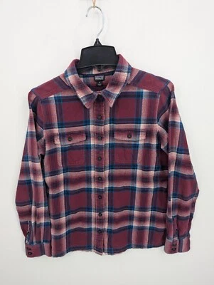 Рубашка на пуговицах женская Patagonia из органического хлопка фьорд клетчатая фланелевая размер 6 - Изображение 1 из 4