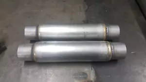 11" Stainless Steel Chambered Muffler 2.5" High Performance 1 pair - Picture 1 of 4