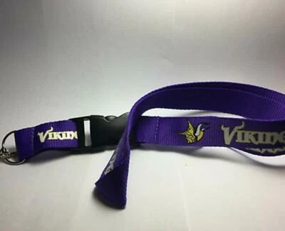 Minnesota Vikings Lanyard ID Badge Key Chain Clip Face Mask Holder Strap Saver - Image 1 of 4