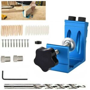46 Pocket Hole Jig Kit Dowel Drill Joinery Screw Carpenters Woodwork Angle Tool