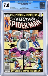 Amazing Spider-Man #199 (1979) CGC 7,0, ⭑ ¡Páginas blancas! ⭑ ¡Estuche como nuevo! ⭑ ¡MYSTERIO! - Imagen 1 de 2