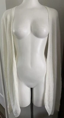 American Rag Junior's большой негабаритный длинный слоновой кости вязаный кардиган прикрыть свитер - Изображение 1 из 4