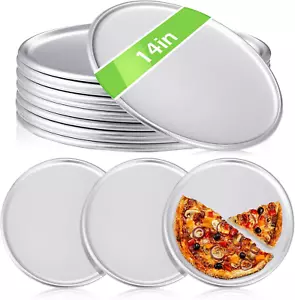 12 Pieces Pizza Pan Bulk Restaurant Aluminum Pizza Pan Set round Pie Cake Plate - Picture 1 of 6