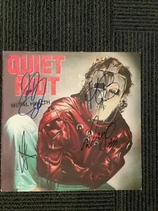 QUIET RIOT AUTOGRAPHED MENTAL HEALTH COVER.SIGNED BY ALL ORIGINAL MEMBERS. - Picture 1 of 9