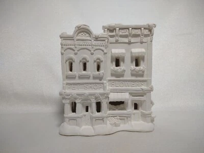 Flores para tienda de mascotas California Creations SE191 - Listo para pintar pueblo de cerámica Foto 1 de 4