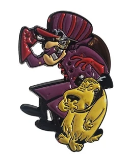 Pin Esmalte Dick Dastardly & Muttley Accesorio Dibujos Animados de Colección Cierre de Goma Negro - Imagen 1 de 3