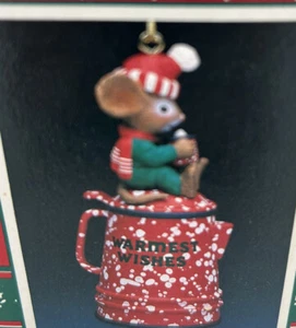 Enesco Brewing Warm Wishes 1991 ornament Xmas decor - Picture 1 of 5