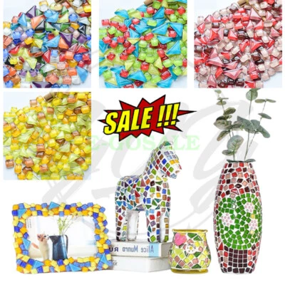 200G Mixed Crystal Glass Mosaic Tiles Kitchen Bathroom DIY Craft Art - image 1 of 4