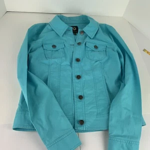Amber Sun Women’s Small Teal Cotton Jacket - Picture 1 of 7