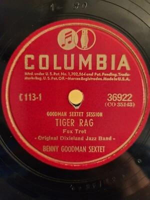BENNY GOODMAN Sextet Tiger Rag / Ain't Misbehavin 78 Record 1945 VG - Image 1 of 4
