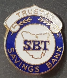 TASMANIA • Savings Bank of Tasmania (SBT) "Trustee" enamel badge - Bild 1 von 2