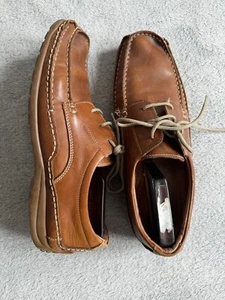 Moshulu Men’s Tan Moccasin Lace Up Leather Shoes Size 46 UK 12 - Picture 1 of 9
