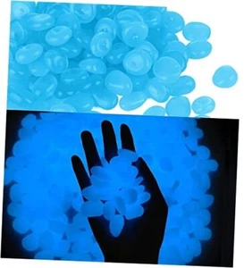 Glow Pebbles, 200 pcs Blue Glowing Rocks, Glow in The Dark Stones for Outdoor - Picture 1 of 7