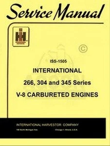International UV UV266 UV304 UV345 Power 266 304 345 V8 Engine Service Manual IH - Picture 1 of 1