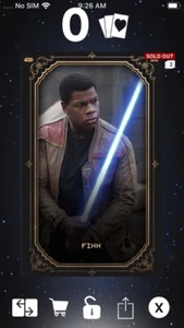 Topps Star Wars Digital Card Trader Gilded Finn Insert Award - Picture 1 of 1