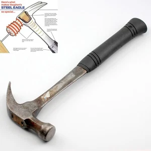 Vaughan R20 20oz *R3C Steel Eagle Curve Claw Hammer Unbreakable Shock-BlokTM USA - Picture 1 of 22