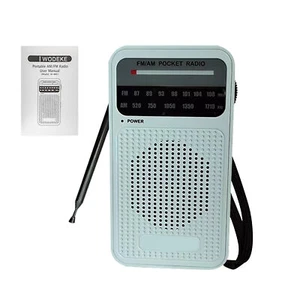 Transistor Radio Pilas Battery Operated Pocket FM Radio Pointer Wireless Speaker - Picture 1 of 17