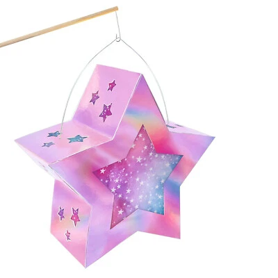 URSUS Laternen Bastelset Twinkle Star Metallic Pink Irisierend Stern St Martin