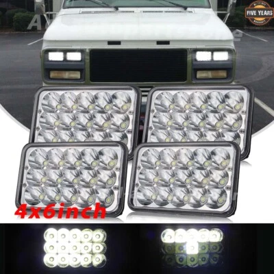 4 PIEZAS PARA GMC C4500 Topkick Chevrolet C4500 Kodiak 4x6" faros LED haz alto/bajo Foto 1 de 4