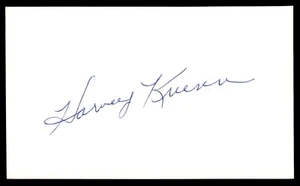 Harvey Kuenn Baseball Signed Auto Autograph 3 x 5 Index Card No COA - Picture 1 of 2
