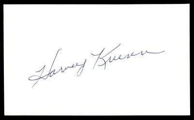 Harvey Kuenn Baseball Signed Auto Autograph 3 x 5 Index Card No COA - Image 1 of 2