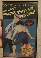 WWF COLISEUM VIDEO WWF's BLOOPERS, BLEEPS AND BODYSLAMS 1985 VHS TAPE 