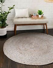 Alfombra gris estilo trenzado 100% alfombra de yute natural decoración del...