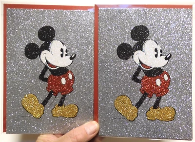 2 Papyrus Cards High Quality Glitter Mickey Mouse Blank Inside All Occasions - Image 1 of 4