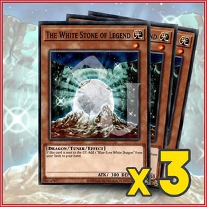 YuGiOh The White Stone of Legend x3 | Kaiba's Card Blue-Eyes White Dragon Egg 💎 - Picture 1 of 2