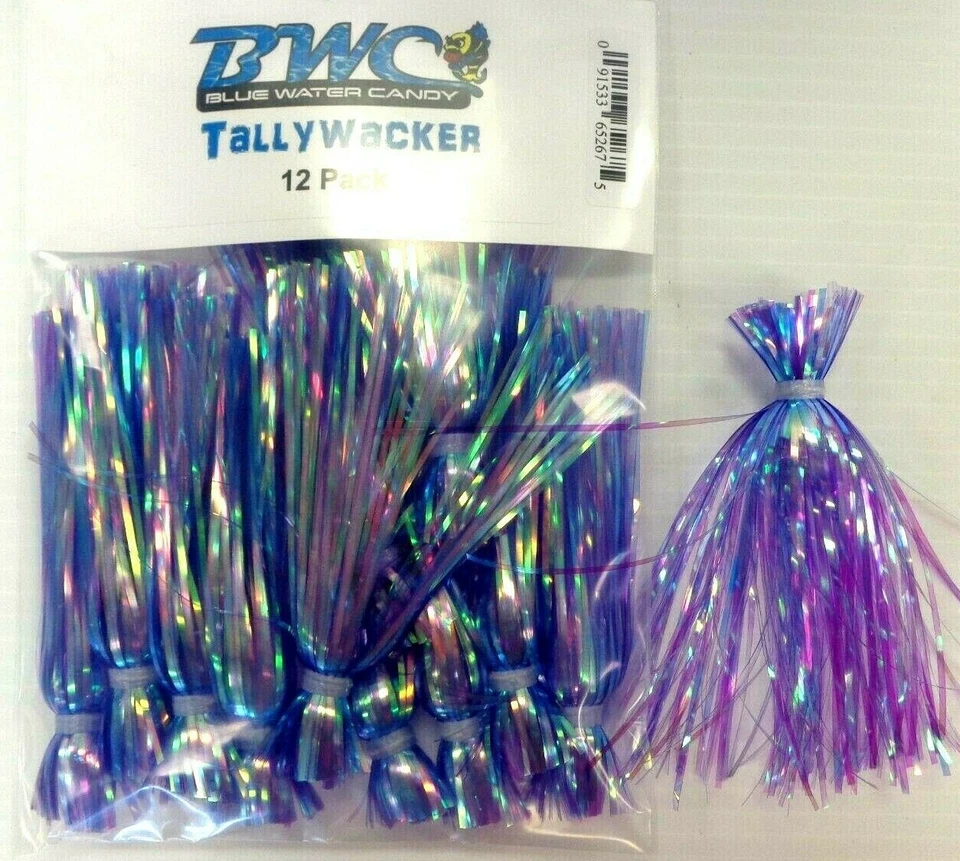 Blue Water Candy TALLYWACKER paquete de 12 faldas de señuelo de arrastre Mylar 4,5" - PÚRPURA Foto 1 de 1