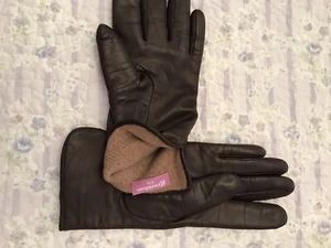 Soft Brown Leather Womens Gloves Size 6  1/2 - Picture 1 of 3