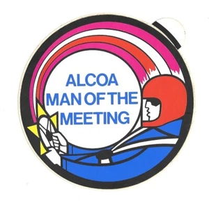 STICKER ALCOA MAN OF MEETING 1970s RARE FORMULA 3 MINI COOPER FORD ESCORT RS - Picture 1 of 1