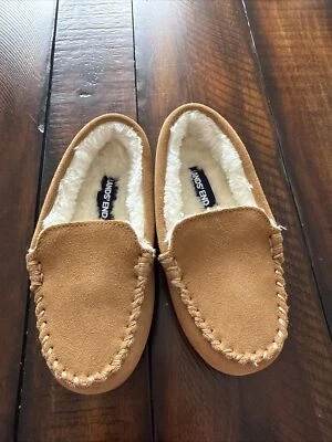 Zapatillas Lands End niños color tostado gamuza mocasín sin cordones talla 11 nuevas sin etiquetas Foto 1 de 4