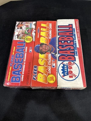 Lot of 3 - 1988, 1989, 1990 Fleer Baseball Factory Sealed Box Complete Sets *6 - Image 1 of 4