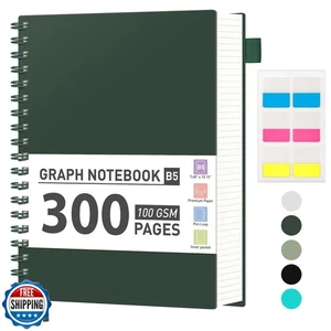 AHGXG Graph Paper Notebook, 300 Pages Spiral Notebook Journal 7.6" x 10", B5 - Picture 1 of 5