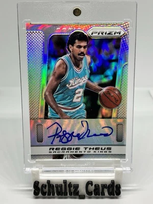 Reggie Theus 2013-14 Panini Prizm #194 RARE SSP SILVER PRIZMS AUTO /25 Kings - Image 1 of 4