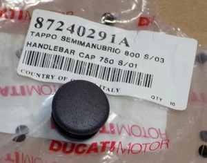 Pair Handlebar End Caps Plugs Ducati Monster 900SS 748 996 NEW OEM 87240291A - Picture 1 of 2