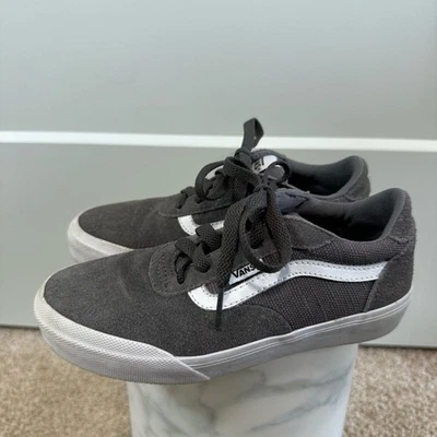 Vans Kids Old Skool Ward Grey White Suede Sneaker Shoe Skate Lace Up Boys 1.5 - Image 1 of 4